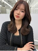 透明感ベージュカラー韓国くびれヘア【肥田亜沙美】