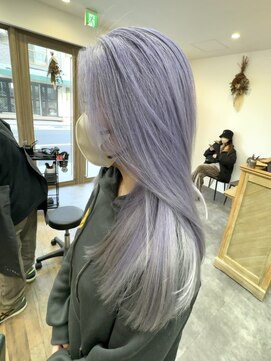 リベストバイジェービー 稲毛(li best. byjb) イメチェン/ホワイトブロンド/外ハネボブ/美髪/ワイドバング