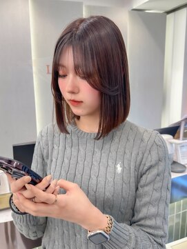 ロンド ブランシュ 錦糸町北口(Lond blanche) ミニウルフレイヤーカット顔周りカット前髪カット韓国ボブ錦糸町