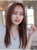 韓国レイヤー顔周りカット透明感カラー髪質改善艶髪シースルー