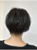 20代30代夏色水素ショートレイヤーボブ透明感アッシュくびれ小顔