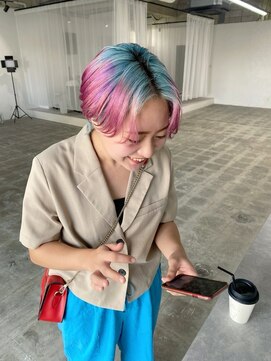 スーパーシーン(SUPER SCENE) くびれヘア/アプリコットオレンジ/夏のヘアアレンジ/宜野湾