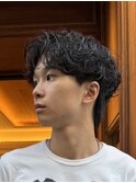 ツイストスパイラルパーマフェザーパーマカルマパーマメンズ眉毛