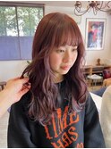 大人可愛いセミロングレイヤーカット＊シアーピンク＊20代30代