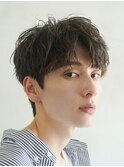 名古屋栄シャドウパーマメンズカット無造作マッシュアップバング