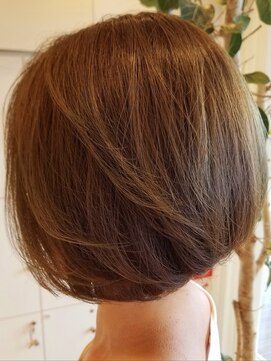 アッシュ 長津田店(Ash) オレンジブラウンショートボブ