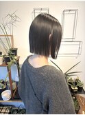 [髪質改善トリートメントで艶感◎]　ラインボブ