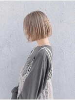 トクテ 高円寺(tokute) くびレイヤーエモージュ前髪モテベージュレイヤーミディ/高円寺