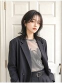 顔周りレイヤー/くびれミディアム/ハッシュカット/韓国ヘア/千葉