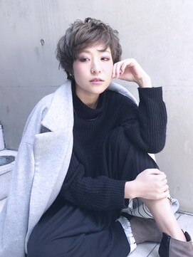アグラン 梅田本店(a Gland) スポンテニアスグレージュショートボブ
