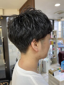 クオリス 上板橋店(QUALIS) ビジカジモテ髪マッシュパーマ【ツーブロ×刈り上げ】