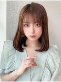 大人かわいい小顔韓国風ヨシンモリベージュカラーワンカール