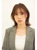 似合わせカット外ハネボブ/シースルーバング/30代/40代