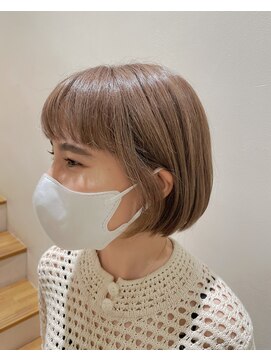 シーループユナイテッドアトリエ(C-LOOP UNITED ATELIER) ミニボブ×艶ベージュ