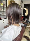 NUDE10代20代30代バッサリカット前下がりボブ 切りっぱなしボブ
