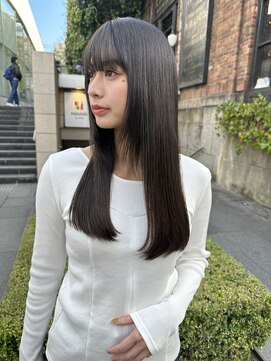 ロンドネートゥル 新潟(Lond naitre) ナチュラル黒髪ダークアッシュレイヤーロング