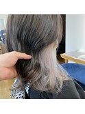 紫シャンプーでキープ♪ホワイトインナーカラー