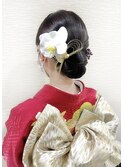 成人式タイトシニヨン♪
