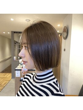 アルマヘアー(Alma hair by murasaki) ◎ミニボブのアッシュベージュカラー◎
