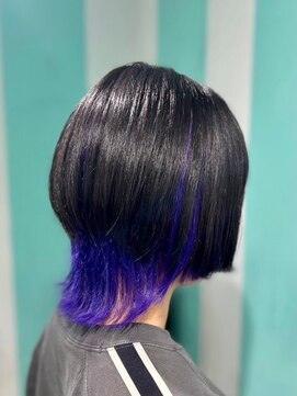 マティーナ ヘアー 池袋(Matina hair) 【ショートウルフ×インナービビッドパープル】20代30代40代50代