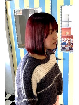 バルテイン(Hair Valtein) ダークワインレッドボブ