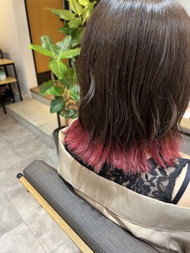 ローリーポーリークラウン(Roly Poly Clown) グラデーションカラー/裾カラー/ピンク/ボブ ◎ 20代30代40代