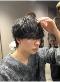 緩めツイストスパイラルパーママッシュウルフ