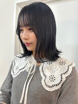 パーク 福岡天神西通り店(parc)&nbsp;グレージュ 透明感カラー 外ハネボブ 顔周りカット 美髪 20代