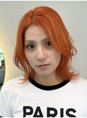 タッセルボブペールピンクベージュチェリーピンクカラーレイヤー