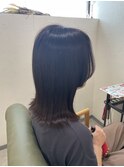 切りっぱなしボブに大人姫カットで甘めおしゃれヘアに◎