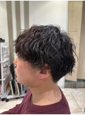 なみまきパーマ 刈り上げマッシュ