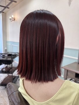 ラボヌールヘアーノーブル 新越谷店(La Bonheur hair noble) 切りっぱなしミディ/極上髪質改善【美髪】【イメチェン】