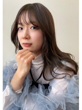 ネイビー グラ ヘアー ストーリー(NAVY gra HAIR STORY) 柔らかセミロング×アッシュベージュ