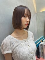 ロンドポレール 北千住(Lond polaire)&nbsp;くびれヘア/アプリコットオレンジ/韓国/ボブ/レイヤー/前髪