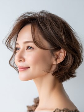 ビフィーノ リルネ(Bifino Rilune) クラゲヘアー/小顔/ココアベージュ/オリーブグレー/川西