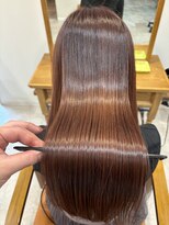 ロッカ(ROCCA)&nbsp;ロング×ストレート×髪質改善×艶髪×チェリーブラウン