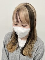 アイスプロドバイブルーム 木更津店(ice prod by bloom) ミルクティーブロンド/ダークブルー/デジタルパーマ/木更津