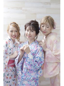 リサ 恵比寿(risa.)の写真/【浴衣着付け＋ヘアセット　７５００円】受付中♪平日限定のお得なクーポンもご利用ください！
