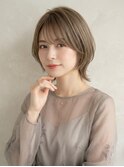大人可愛い20代30代40代小顔ウルフレイヤーグレージュ