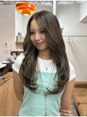 グレージュ/ハッシュカット/夏のヘアアレンジ