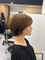 ファーストステップ 表参道(FIRST STEP) 20代30代ミニボブ切りっぱなしボブ前髪あり小顔外はねボブ韓国風