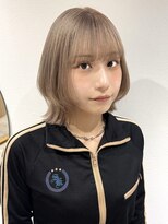 ラミエバイメルト 下北沢(lamie by melt) 花田ボブレイヤーブリーチミルクティーベージュウルフ下北沢韓国
