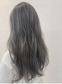 透明感シルバーグレージュ×ロング