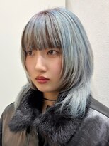 バランス ハレまち通り岡山駅前店(balance.)&nbsp;シルバーブルー×ミディアムレイヤー