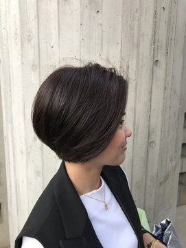 リバレッジ 広尾(Leverage) 大人ショートボブ×ダークグレージュ