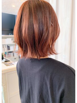 キャアリー(Caary) 福山市イルミナカラー人気caary大人かわいいピンク外ハネボブ