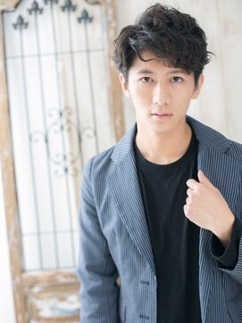 モッズヘアメン 札幌月寒店(mod's hair men) ≪mod's men≫ワイルド短髪パーマセミウエットアンニュイ ヘアa