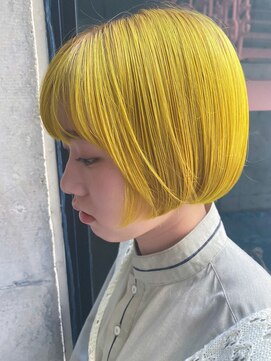 イムヘアー(Yim.hair) ボブ×イエローカラー