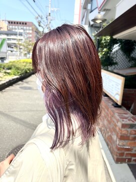 ビグディーサロン 武庫川(BIGOUDI salon) 外ハネインナーバイオレットパープル