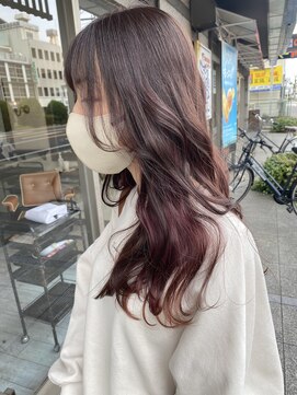ミニム ヘアー(minim hair) 【minim×日比】モーブピンク×重軽レイヤー